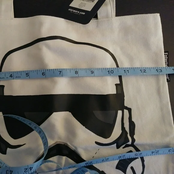 🆕🎁Star Wars White Canvas Storm Trooper Tote Bag - Picture 4 of 5